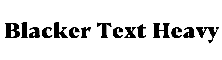 Blacker Text Heavy  Descarca Fonturi Gratis