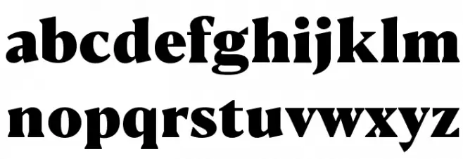 Blacker Text Heavy フォント 小文字