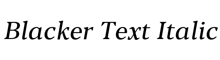 Blacker Text Italic  नि: शुल्क फ़ॉन्ट्स डाउनलोड