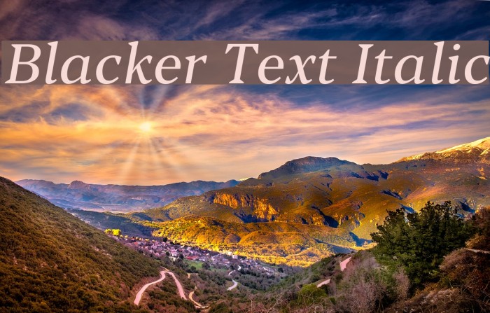 Blacker Text Italic Example 2