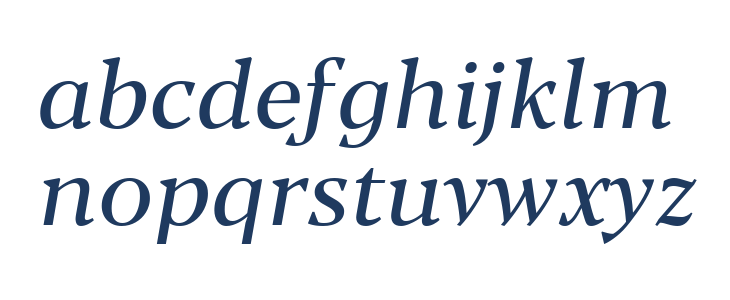 Blacker Text Italic Lowercase