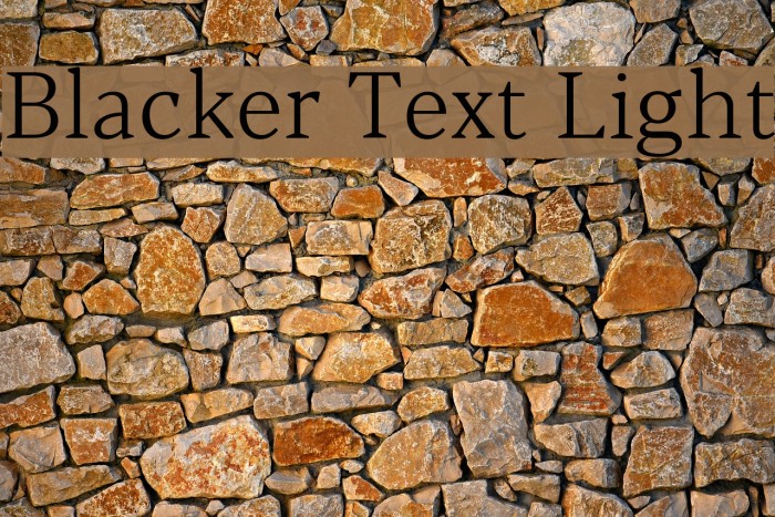 Blacker Text Light Example 3