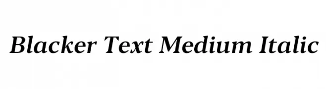 Blacker Text Medium Italic  Скачать бесплатные шрифты