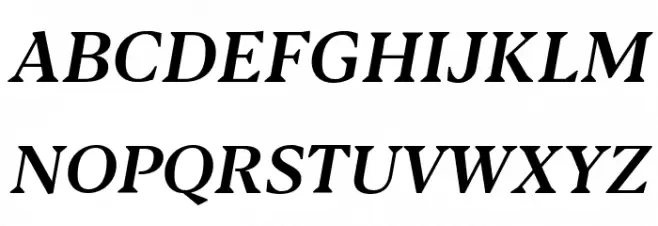 Blacker Text Medium Italic Font UPPERCASE