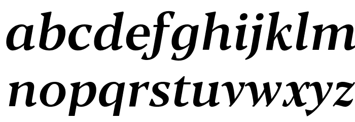 Blacker Text Medium Italic Font LOWERCASE