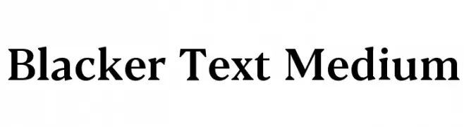 Blacker Text Medium  font caratteri gratis
