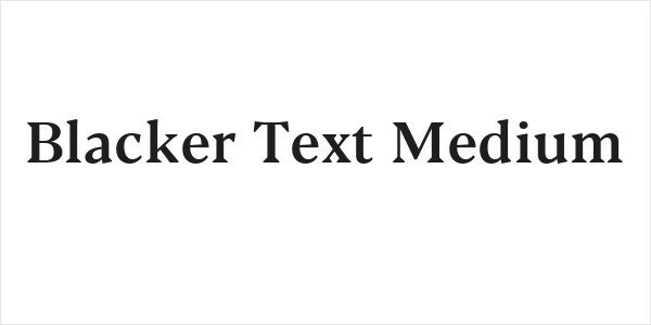 Blacker Text Medium Logo