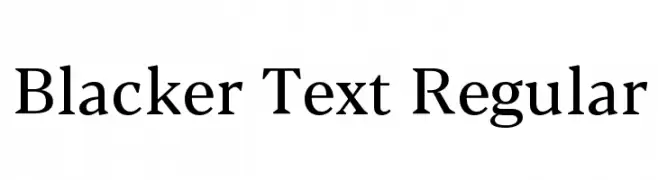 Blacker Text Regular  baixar fontes gratis