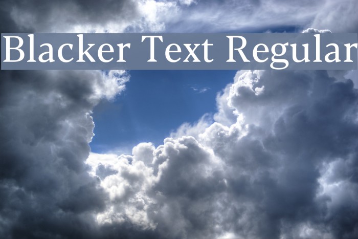 Blacker Text Regular Font examples