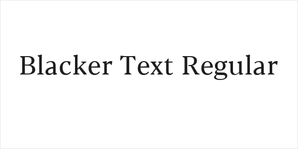 Blacker Text Regular Logo