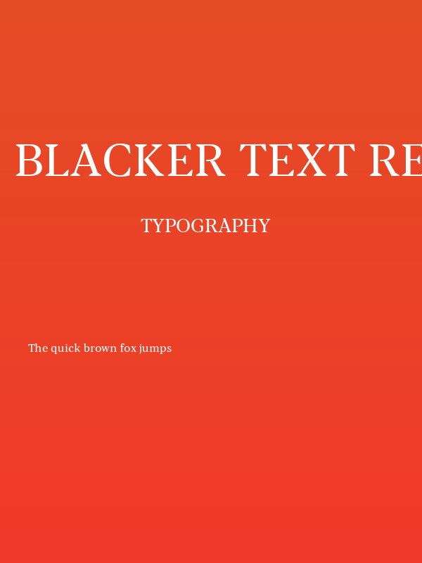 Blacker Text Regular Poster