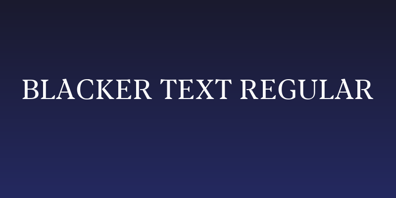 Blacker Text Regular Social Header
