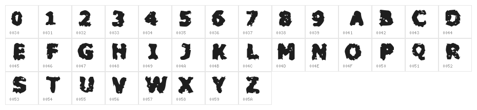 Blackfly Mambo Character Map