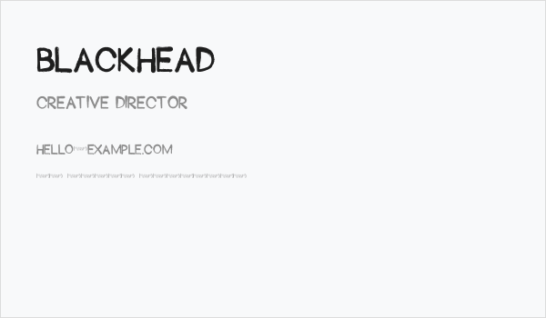 Blackhead Business Card