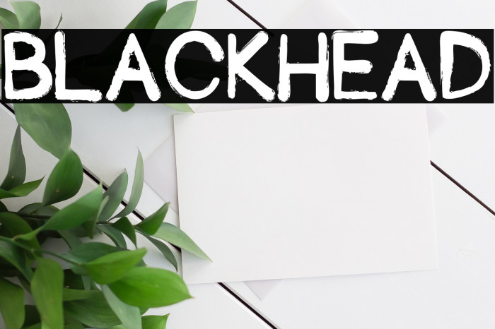 Blackhead Font examples