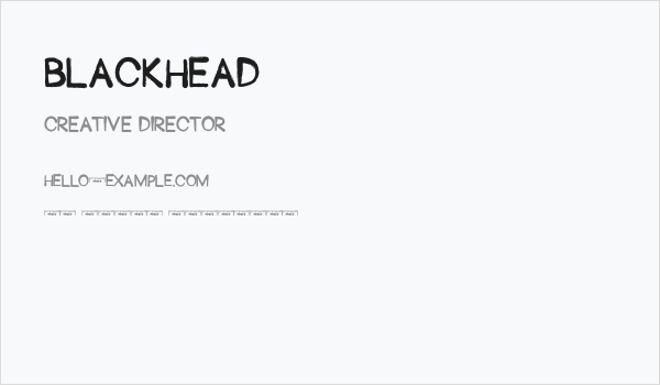 Blackhead Business Card