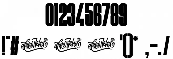 Blackheat Font OTHER CHARS