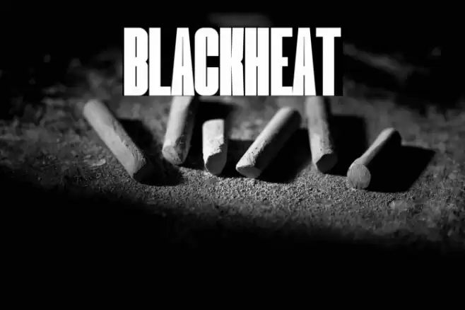 Blackheat Font examples
