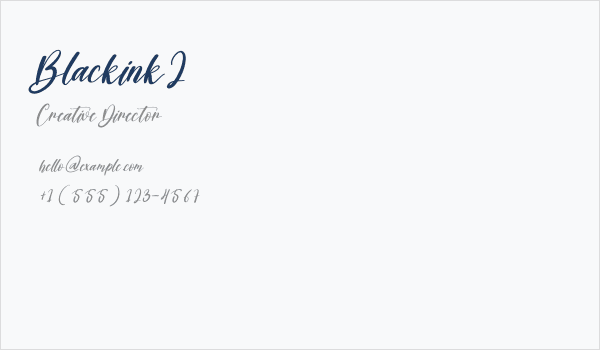 Blackink2 Business Card