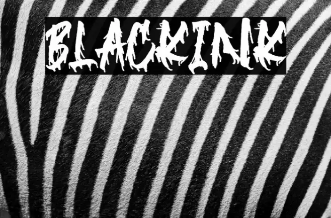 Blackink Font examples