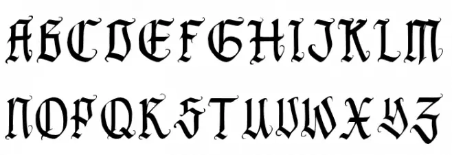 Blackland 字体 大写