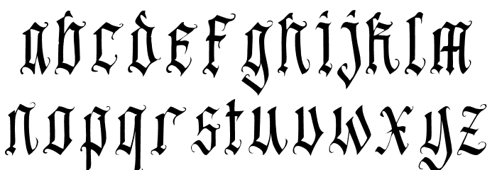 Blackland Font LOWERCASE