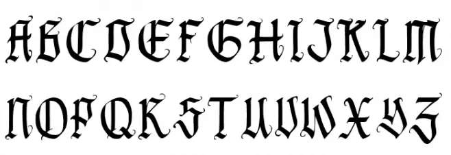 Blackland フォント 大文字