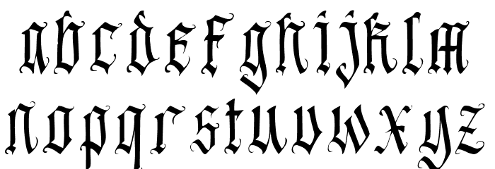 Blackland Font LOWERCASE