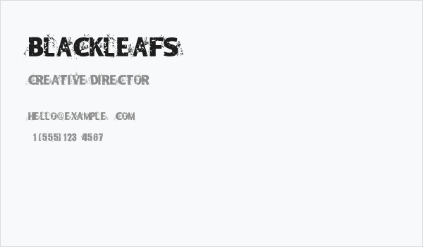 Blackleafs Business Card