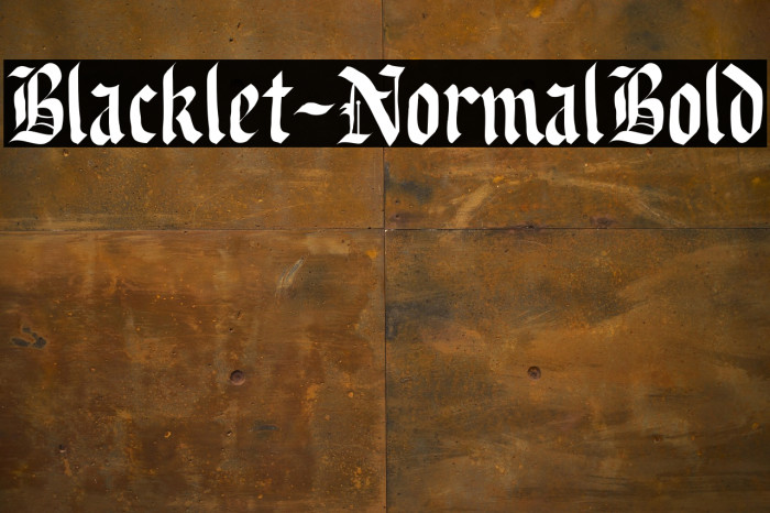 Blacklet-NormalBold Example 2