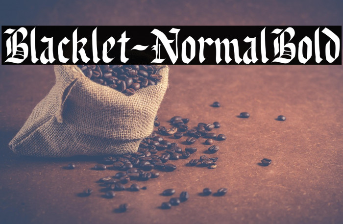 Blacklet-NormalBold Example 3