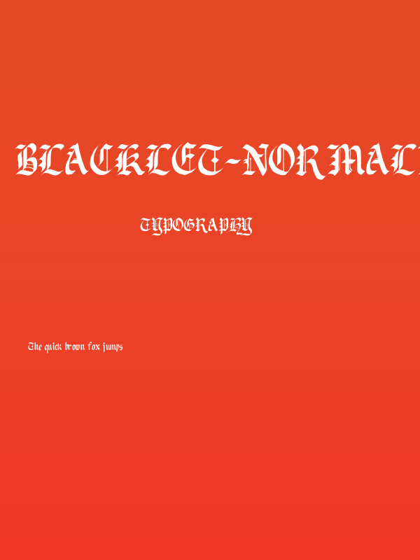 Blacklet-NormalBold Poster