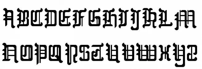 Blackletter Buffoonery フォント 大文字