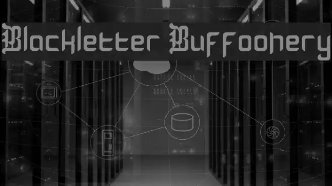 Blackletter Buffoonery Font examples