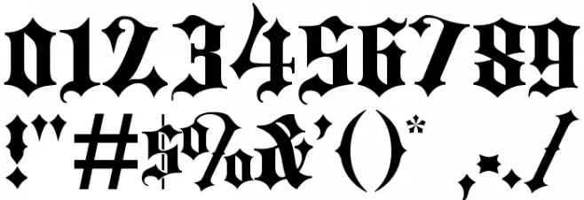 Blackletter ExtraBold Font OTHER CHARS