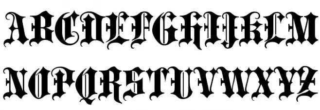 Blackletter ExtraBold Caratteri MAIUSCOLE