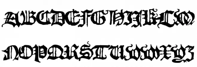 Blackletter HPLHS Schriftart Groß