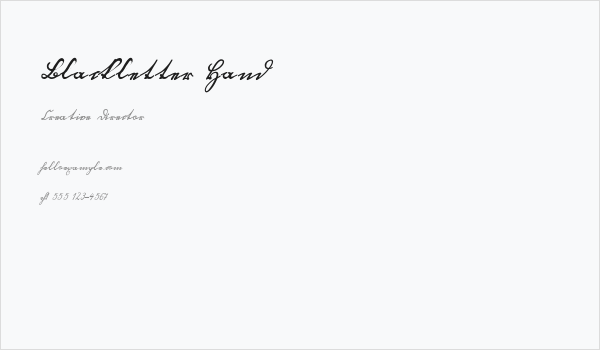 Blackletter Hand Business Card