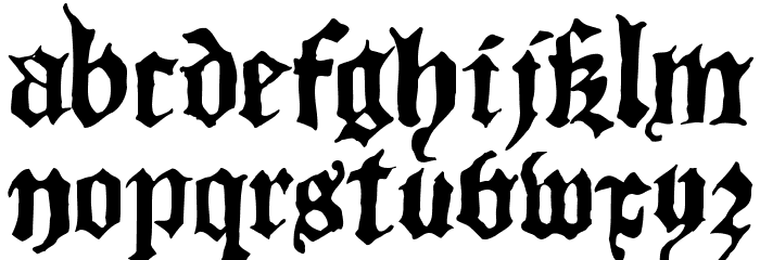 BlackletterHPLHS Font LOWERCASE