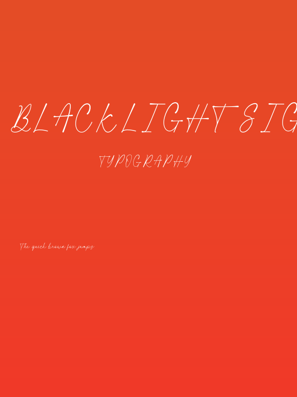 Blacklight Signature Poster