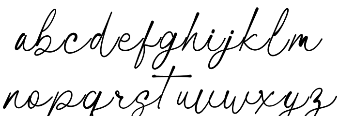 Blacklight Signature Font LOWERCASE