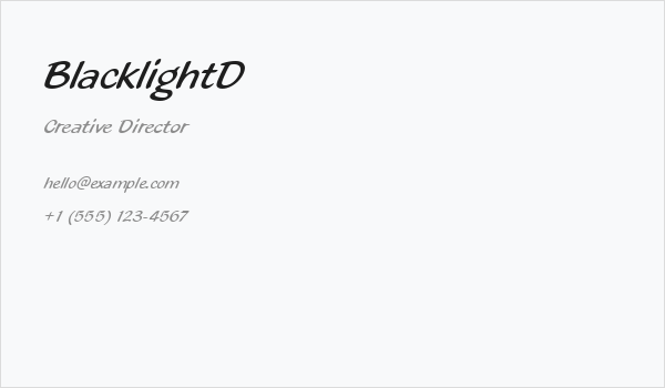 BlacklightD Business Card