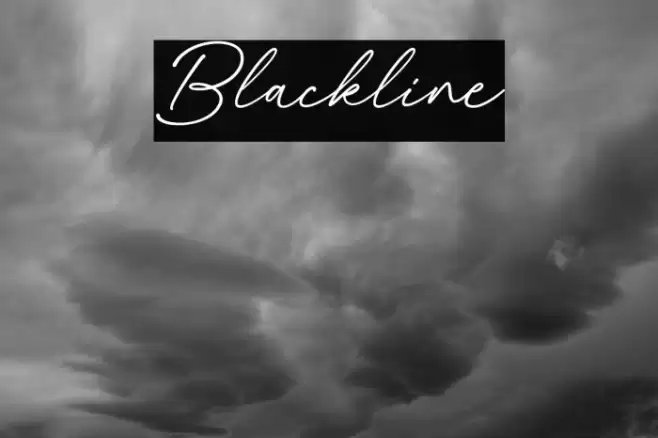 Blackline फ़ॉन्ट examples
