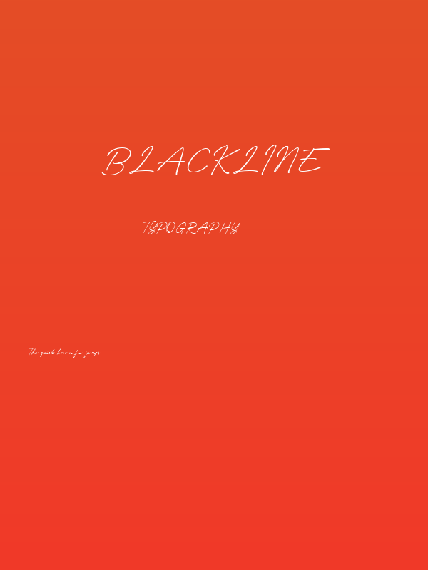 Blackline Poster