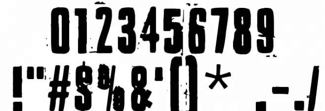 Blacklist Font OTHER CHARS