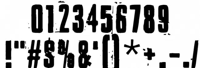 Blacklist Font OTHER CHARS