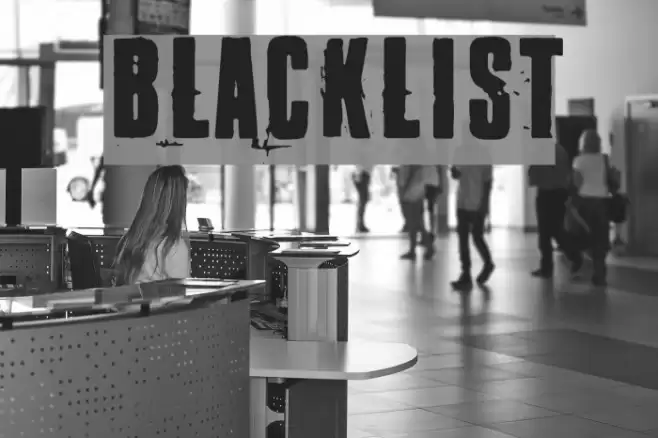 Blacklist Font examples