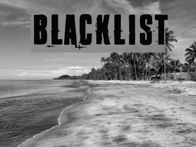 Blacklist Font examples