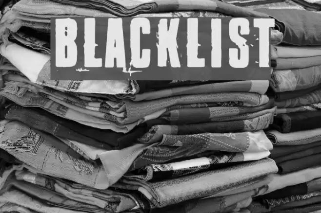 Blacklist Font examples