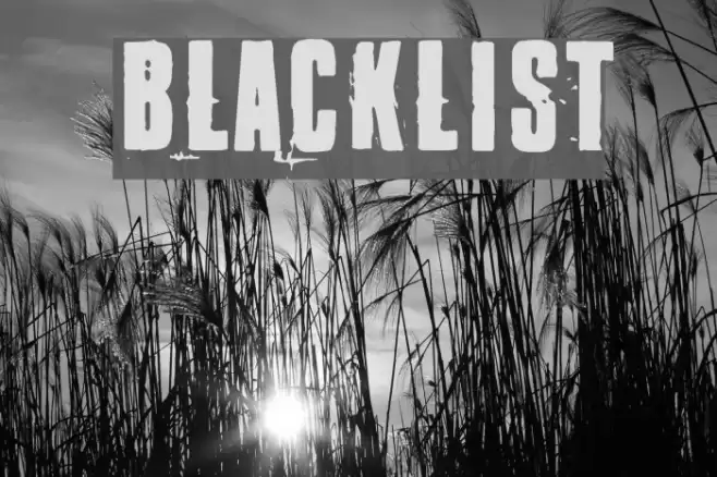 Blacklist Font examples